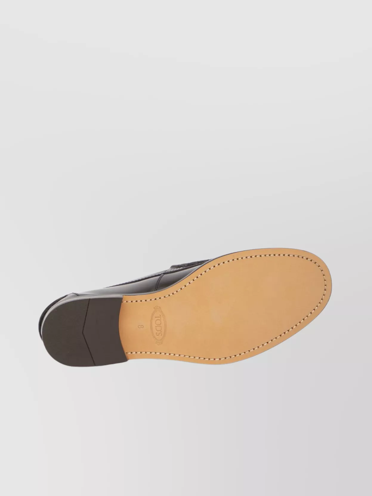 Tod's Leather Loafers With Penny Strap In Gray