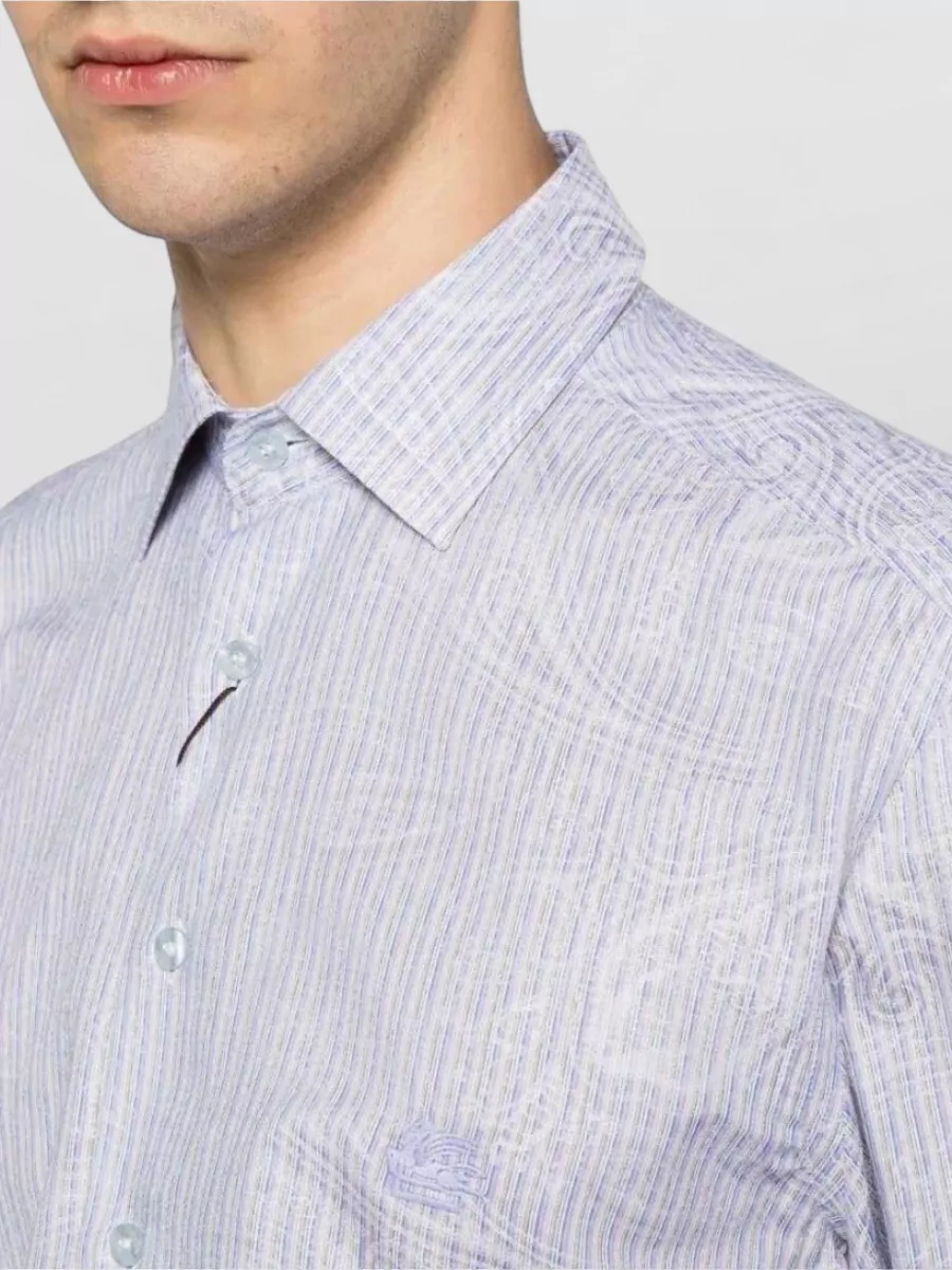 Etro Striped Paisley-Print Shirt