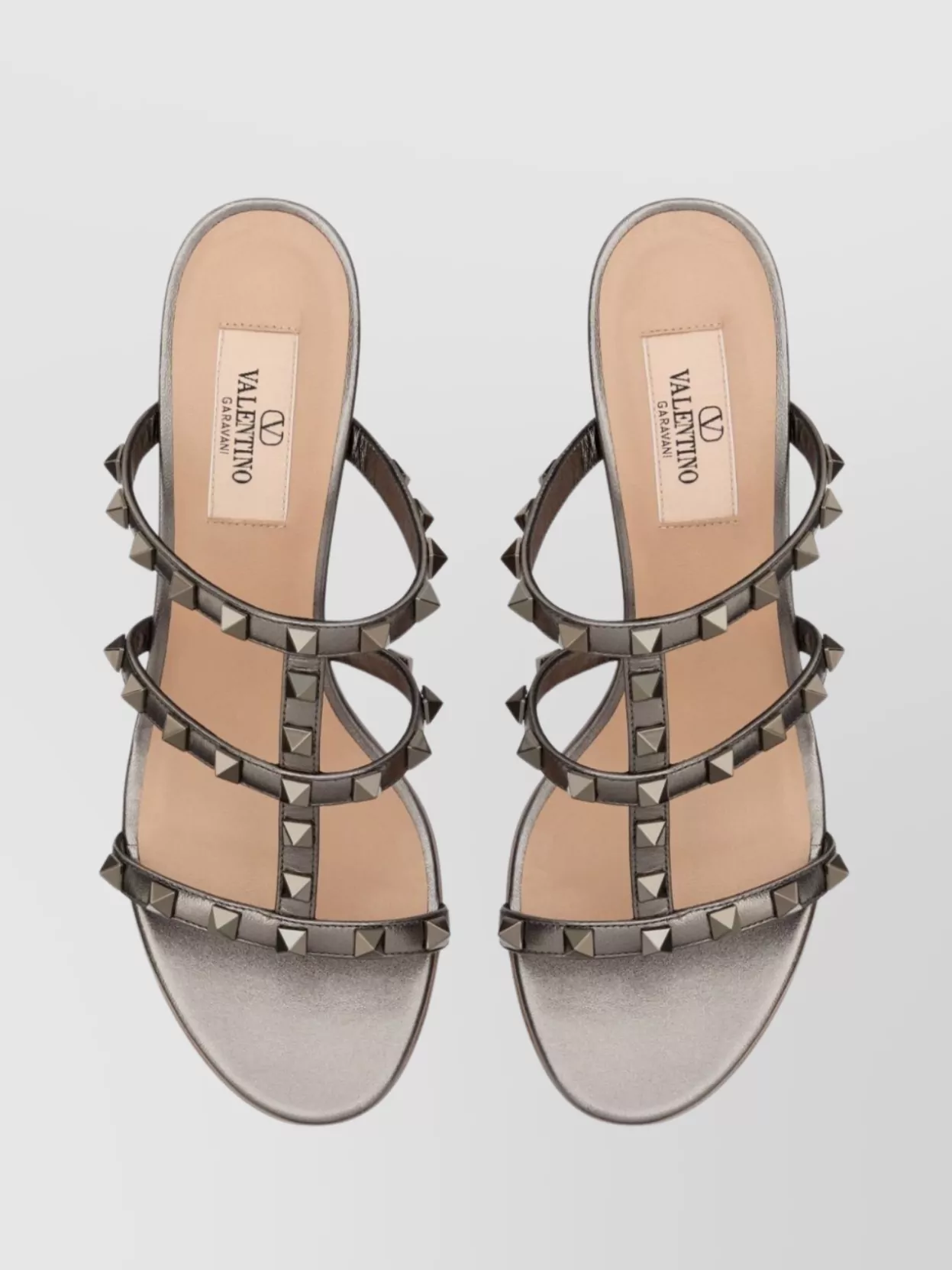 Valentino Garavani Block Heel Caged Sandals With Rockstud Detailing