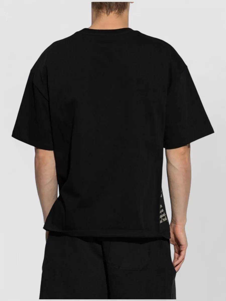 Amiri Silk Blend Crew Neck Graphic T Shirt