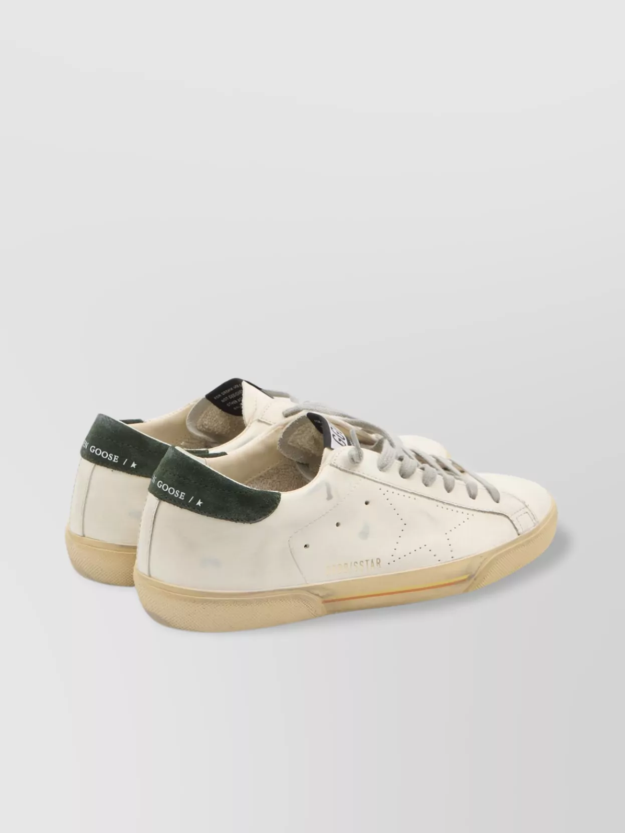 Golden Goose Super Star Leather Sneakers With Vintage Treatment
