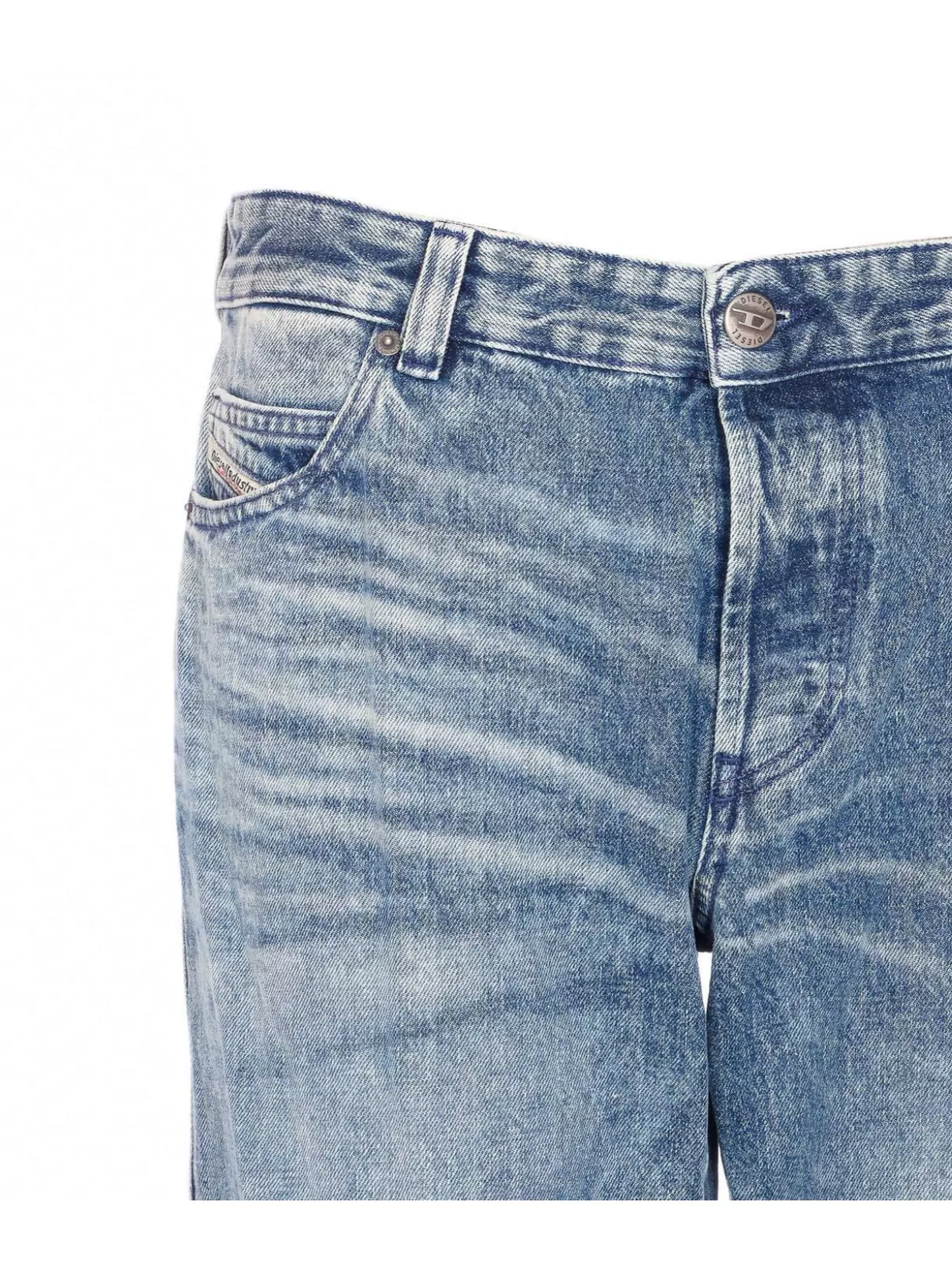 Diesel Slim Fit Mid Waist Trousers With Pockets