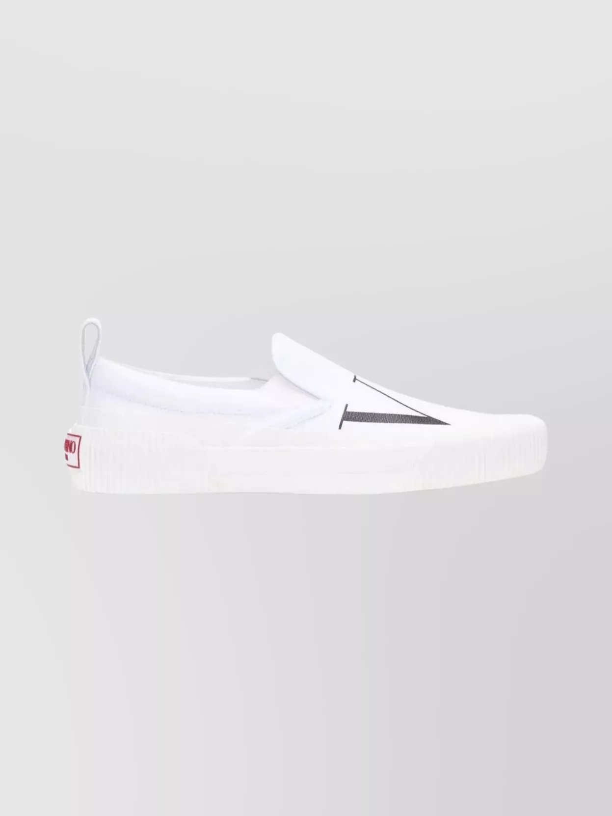 Valentino Modern Sneakers With Pull Tab And Round Toe In White