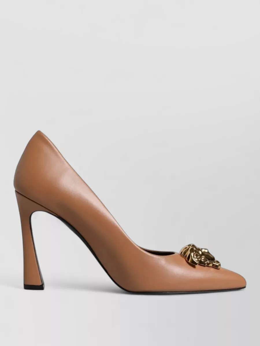 Versace Leather Logo-Plaque Pumps