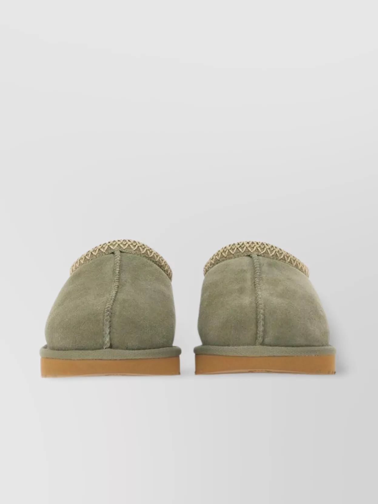 Ugg Slippers Round Toe Embroidered Trim
