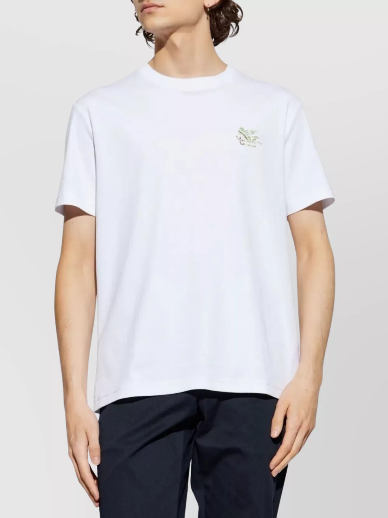 Etro Cotton T-Shirt Embroidery Pegaso