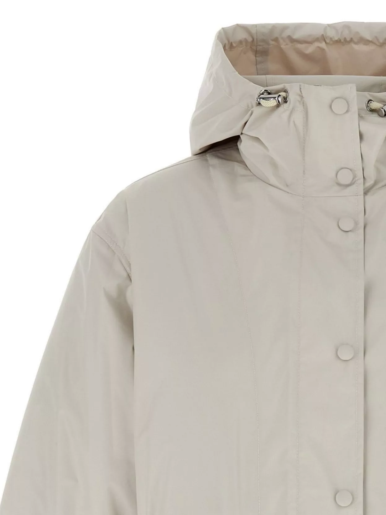 Yves Salomon Parka With Drawstring Waist And Quilted Design
