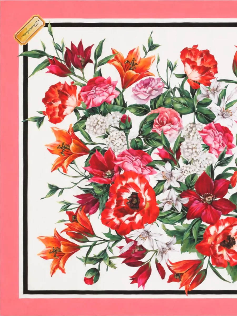 Dolce&Gabbana Silk Floral-Print Scarf