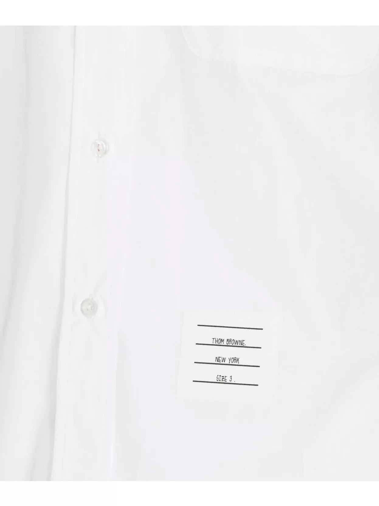 THOM BROWNE III BUTTON-DOWN COLLAR FRONT POCKET SHIRT