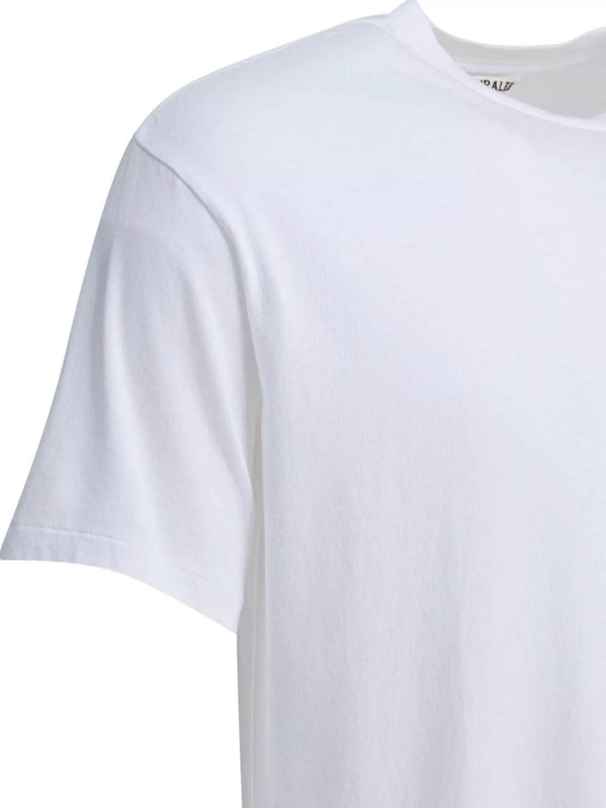 Auralee Crew Neck Short Sleeve Cotton T-Shirt