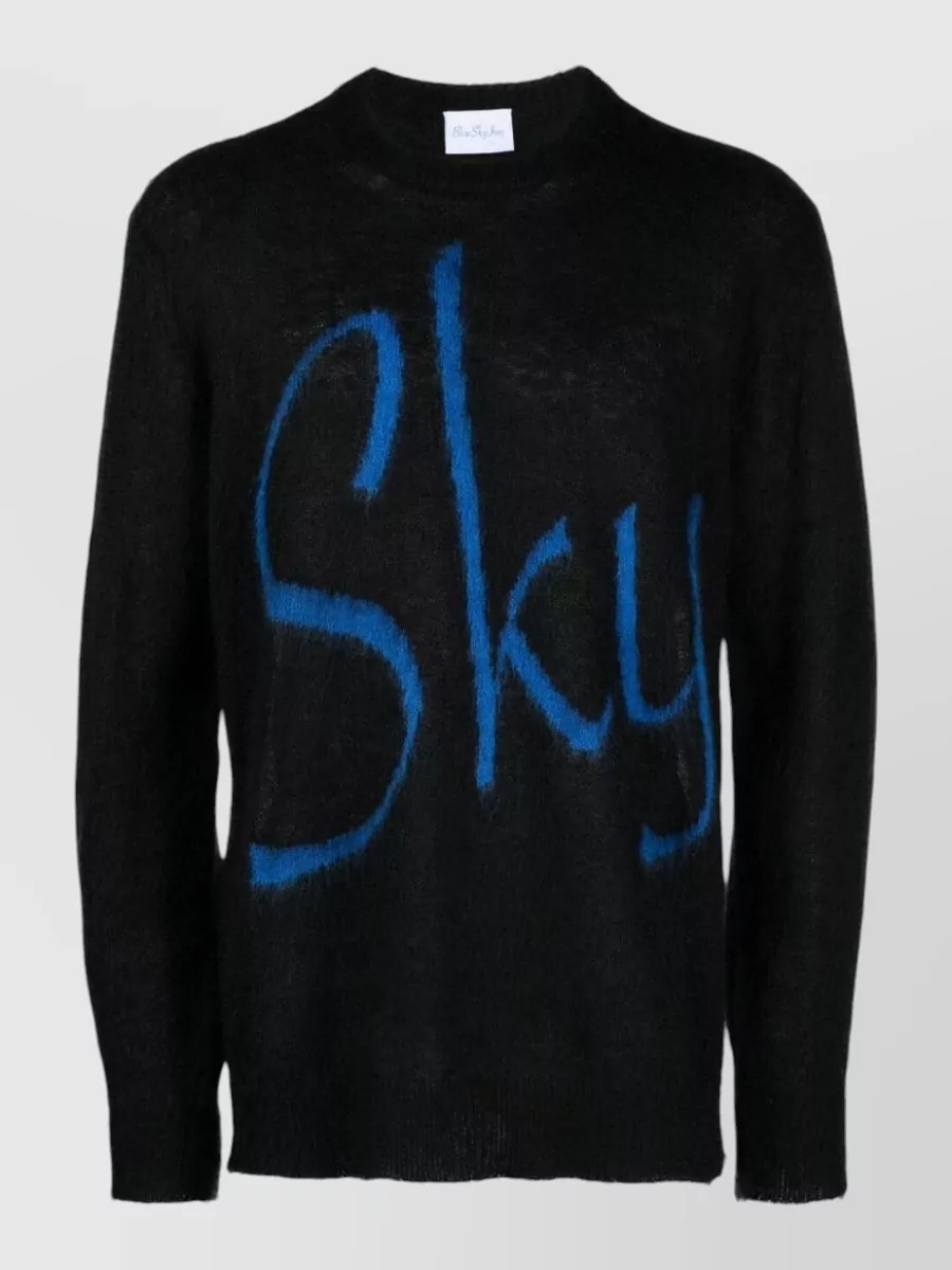 Blue Sky Inn logo-print knitted wool-blend crew-neck jumper