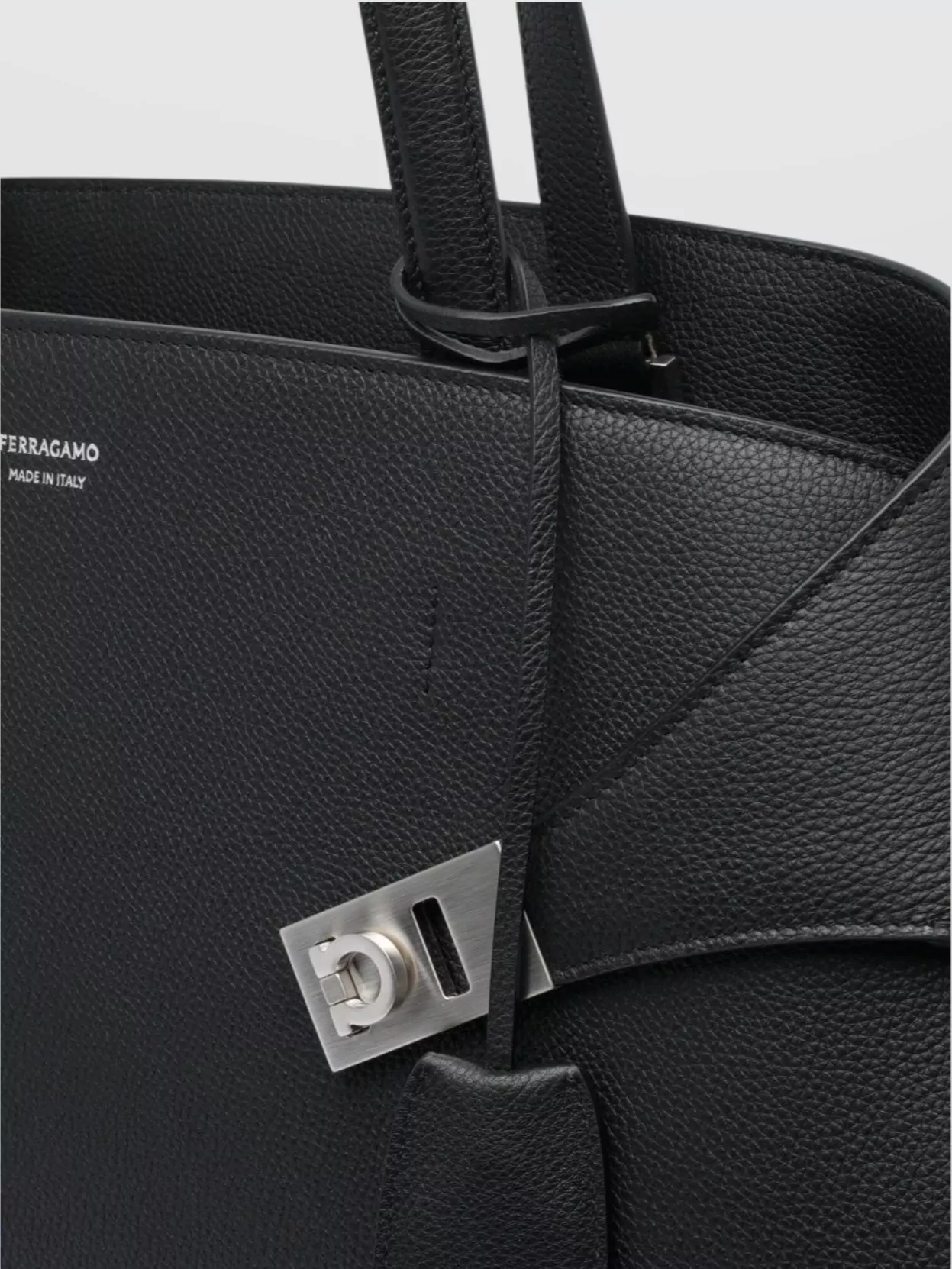 Ferragamo Hug Clasp-detail Calfskin Shoulder Bag