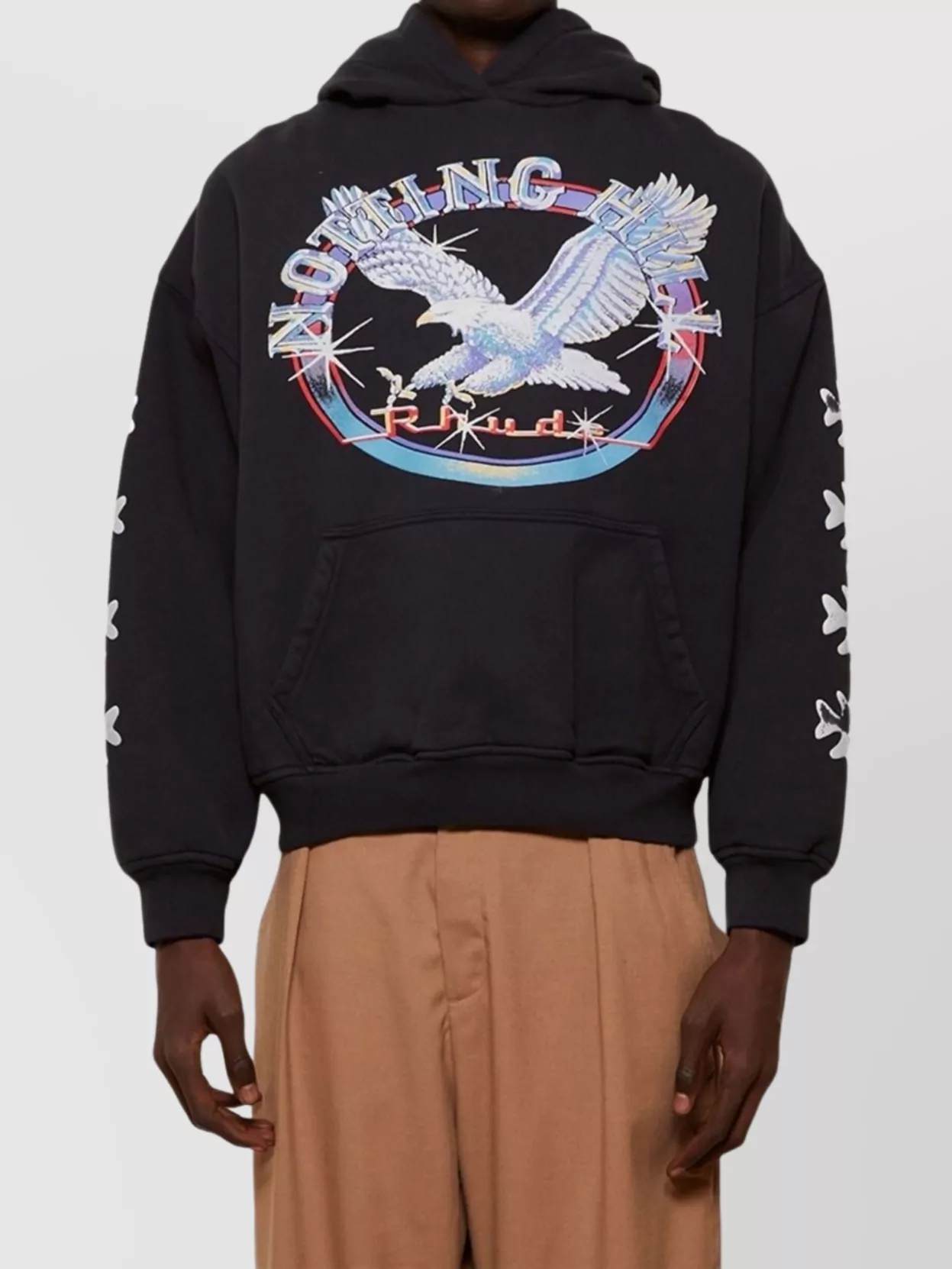Rhude Graphic Print Hooded Sweater And Pocket