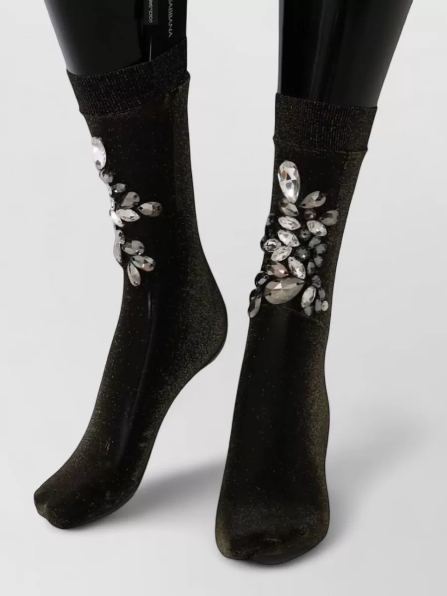 Dolce&Gabbana Crystal Embellished Ankle Socks