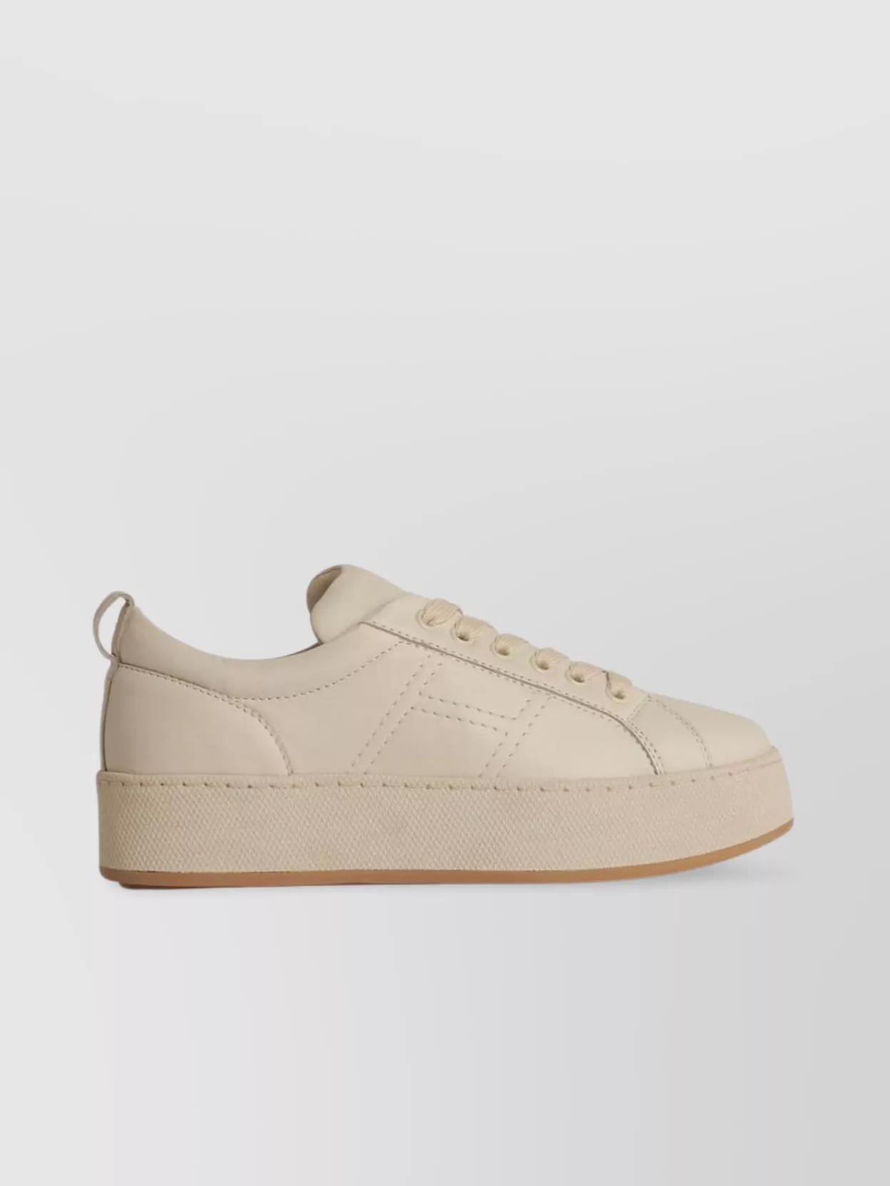 Hogan Leather Platform Sneakers Stitch Detailing