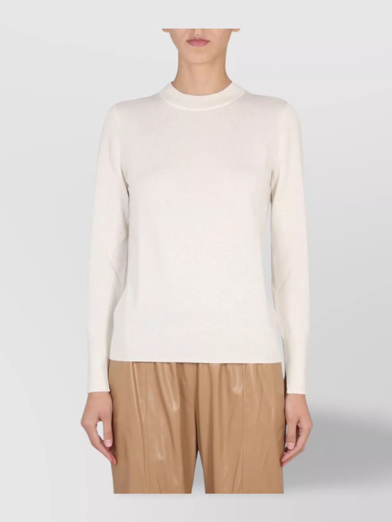 Boss Ribbed Cross-Neck Cashmere Sweater