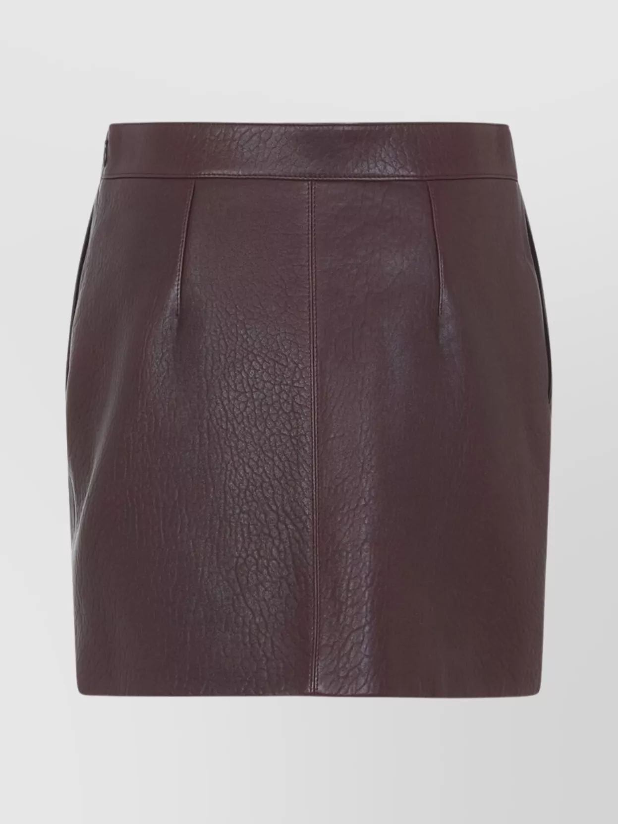 Chloé High Waist Textured Mini Skirt In Brown