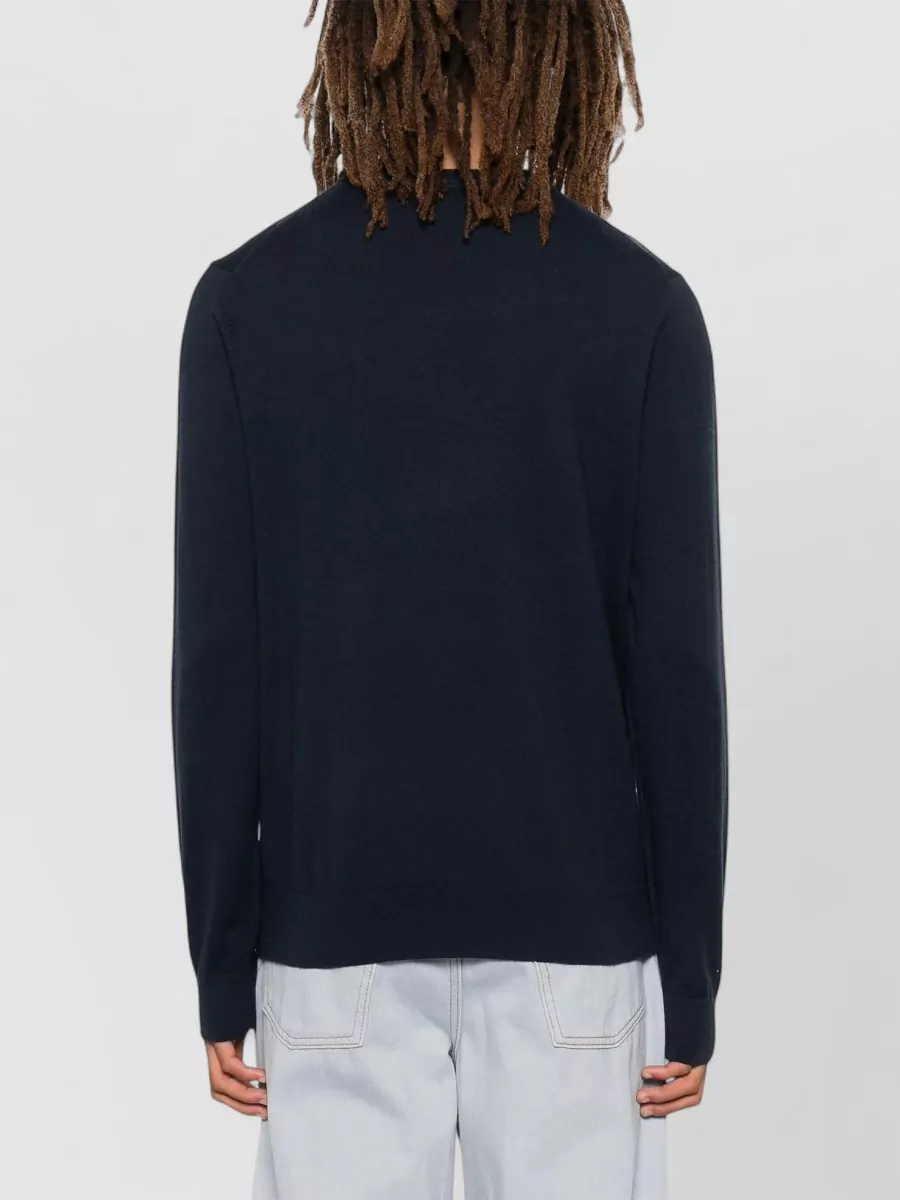 Paul Smith Fine-Knit Wool-Blend Crew-Neck Long-Sleeve Sweater