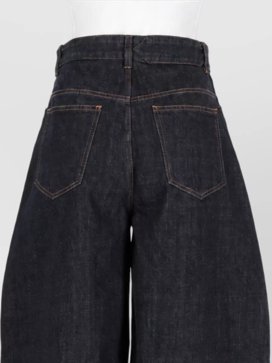 Jacquemus Denim High-Rise Wide-Leg Trousers