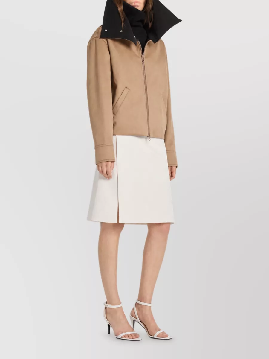 Courrèges Cotton Canvas High-Neck Oversized Jacket