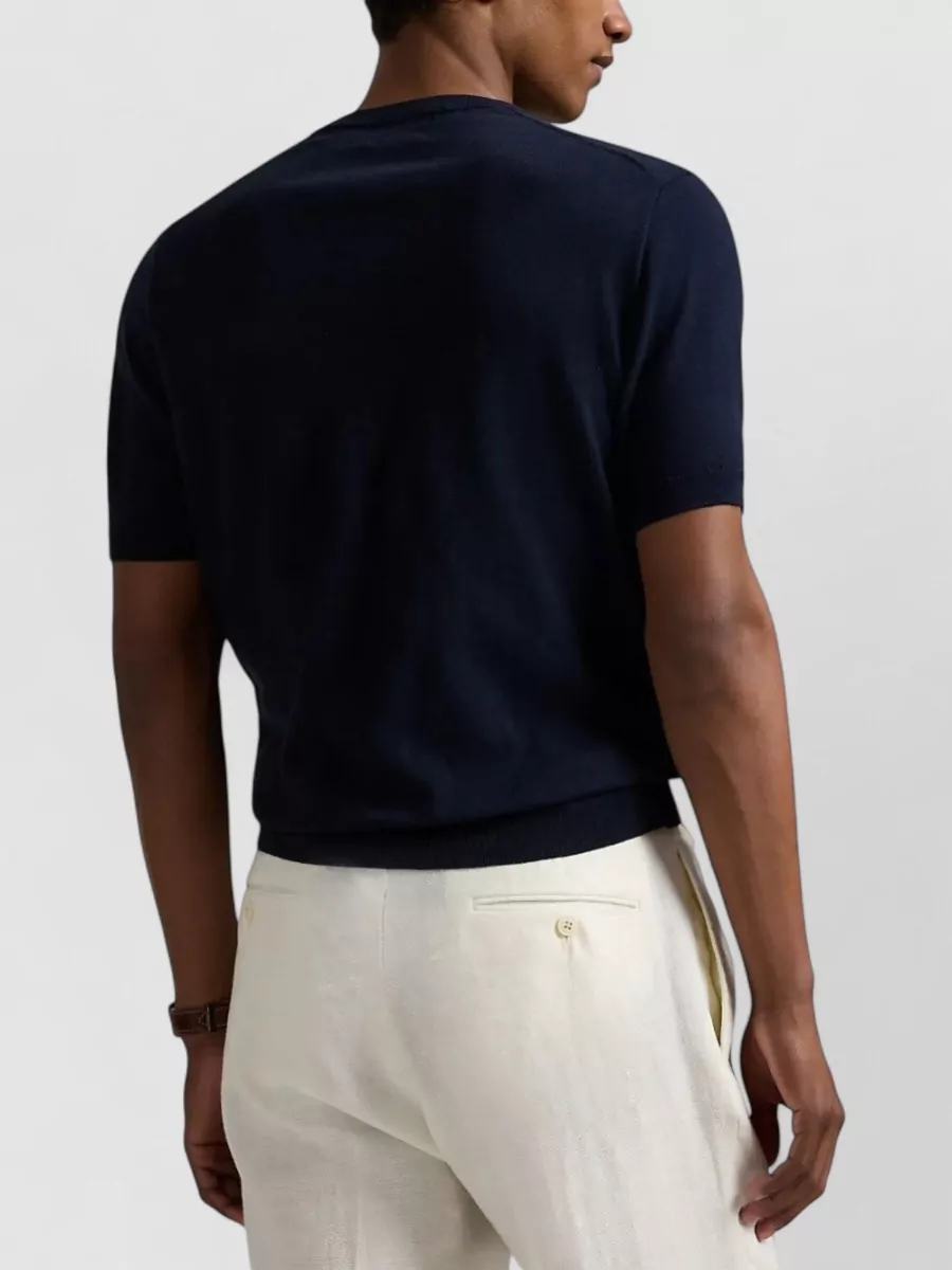 Polo Ralph Lauren Ribbed Hem Cotton Short-Sleeve T-Shirt