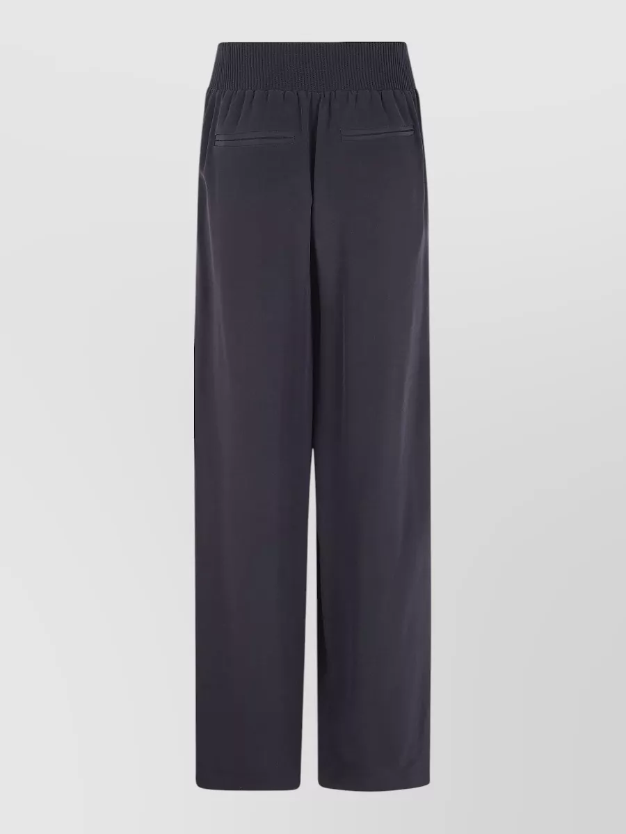 Joseph Satin Twill Wide-Leg Trousers
