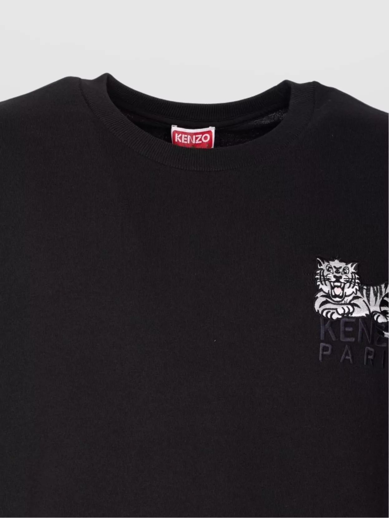 Kenzo Tiger Logo Crewneck T-Shirt With Graphic Print