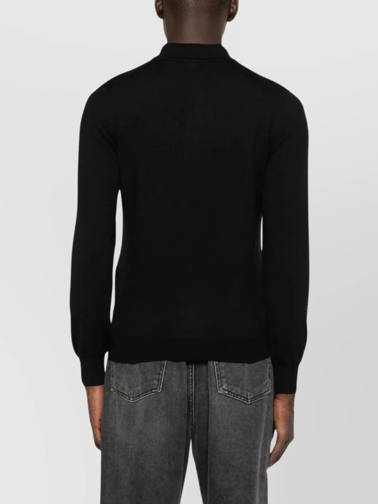 Tagliatore Polo Sweater With Ribbed Cuffs And Hem