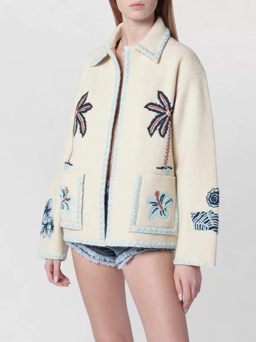 Alanui single-breasted wool coat