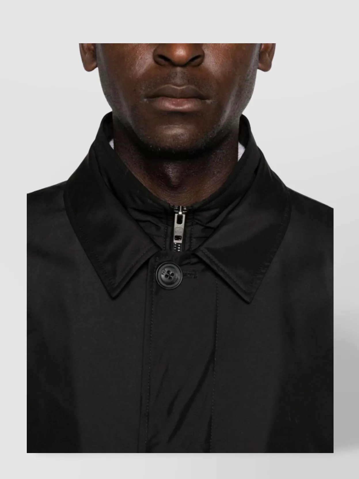 Fay Long Poplin Coat Button Cuffs