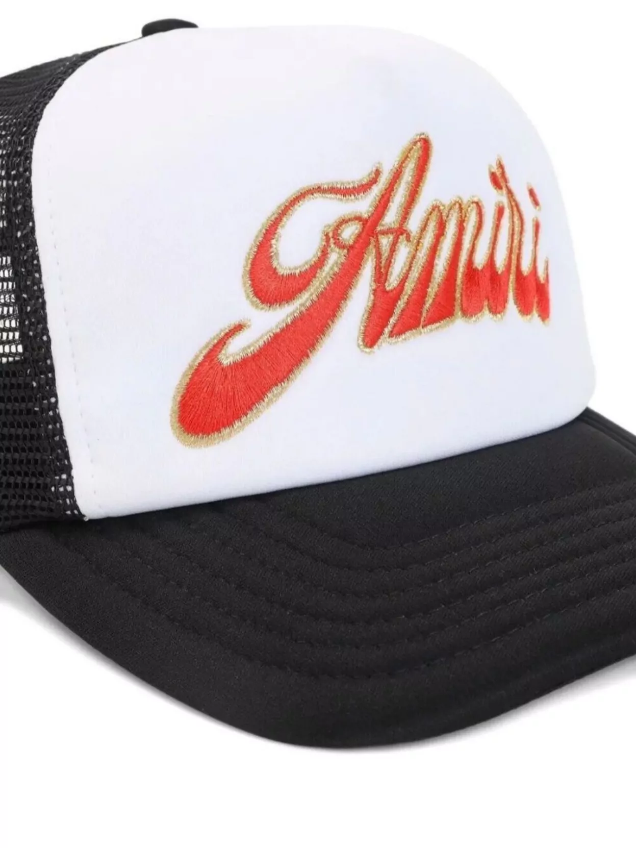 Amiri Trucker Hat With Curved Brim And Mesh