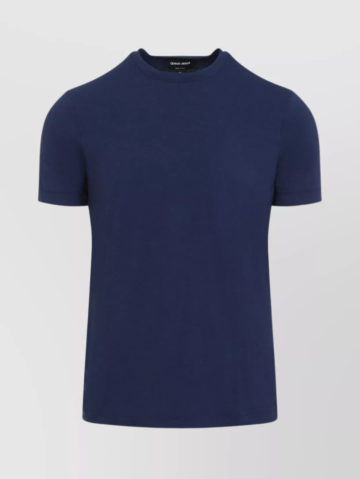 Giorgio Armani Crew Neck Plain Design Short Sleeves T-shirt In Blue