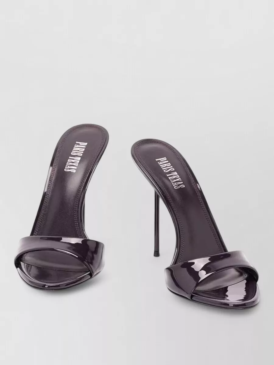 Paris Texas patent leather mules