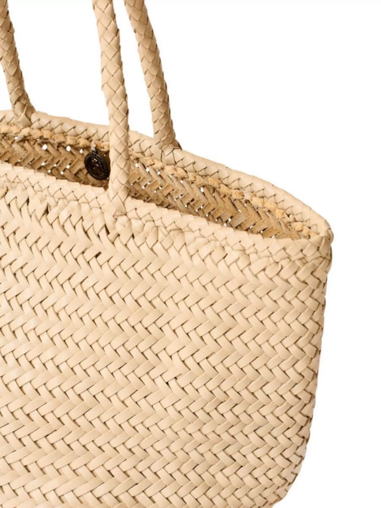 Dragon Diffusion Small Woven Leather Tote Bag