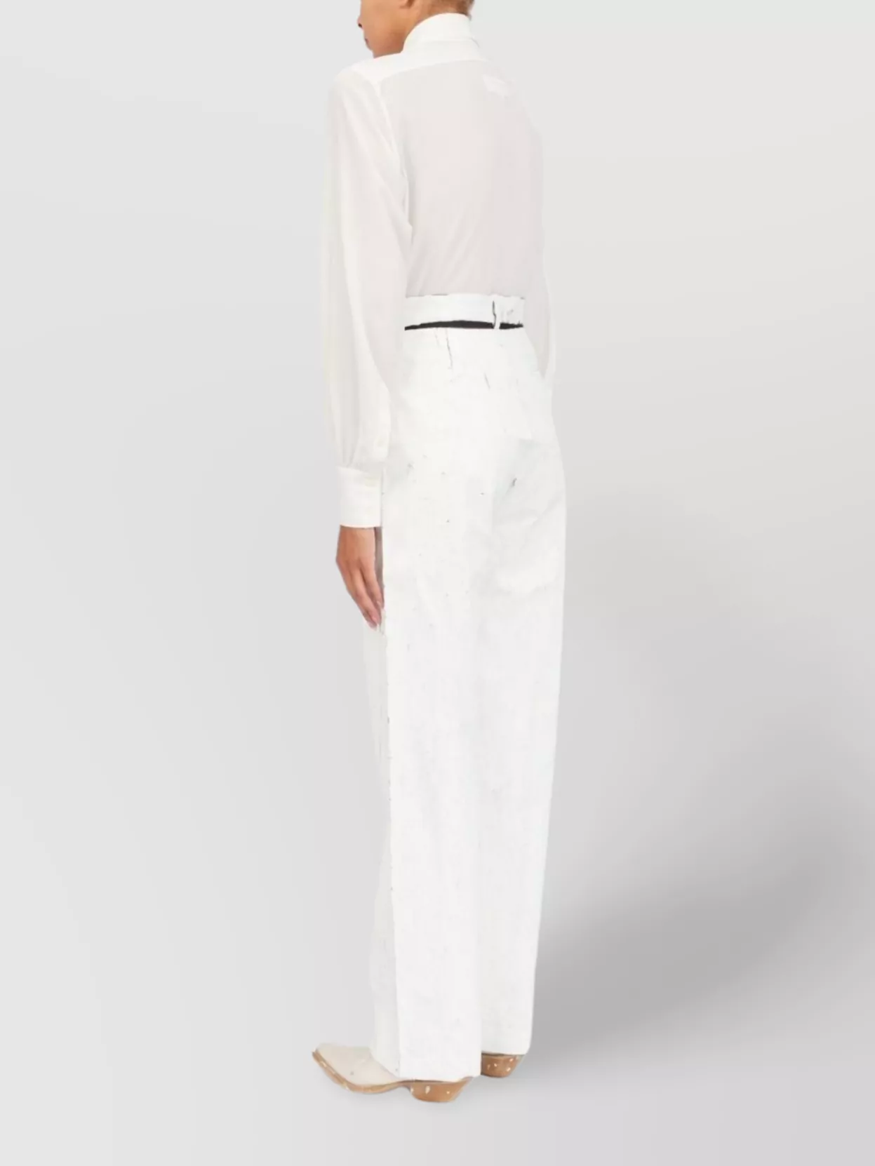 Mm6 Maison Margiela High Waist Straight Leg Trousers