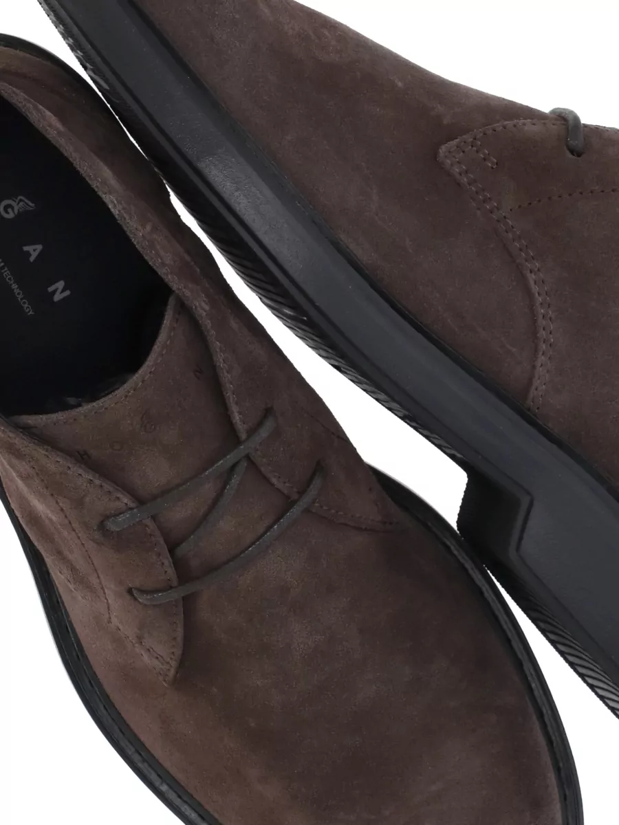 Hogan Leather Lace Up Boots