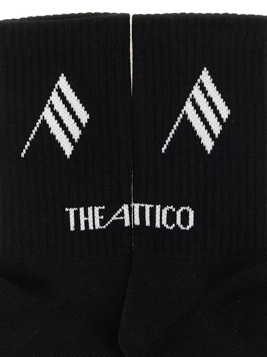 The Attico Ribbed Logo Socks