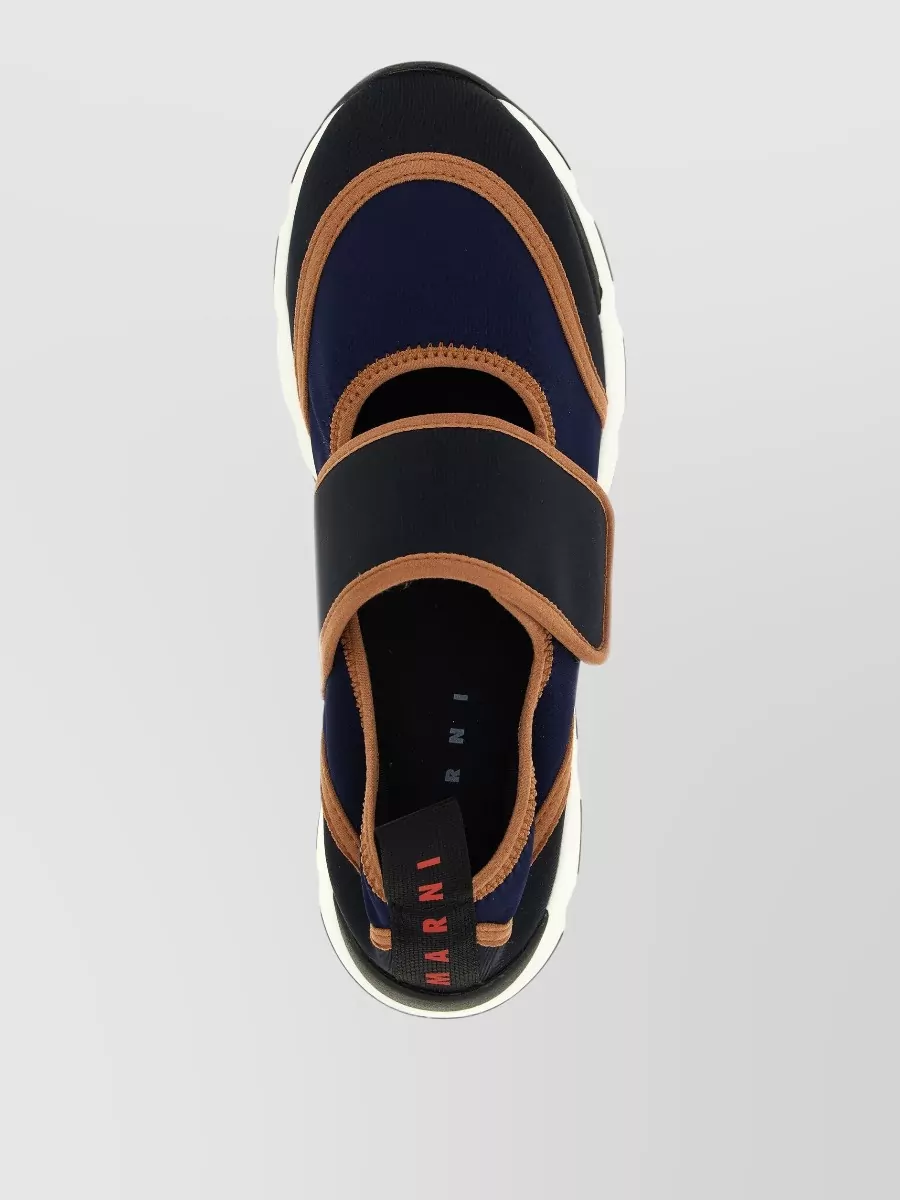 Marni Mary Jane Sneakers Contrast Trim Pull Tab