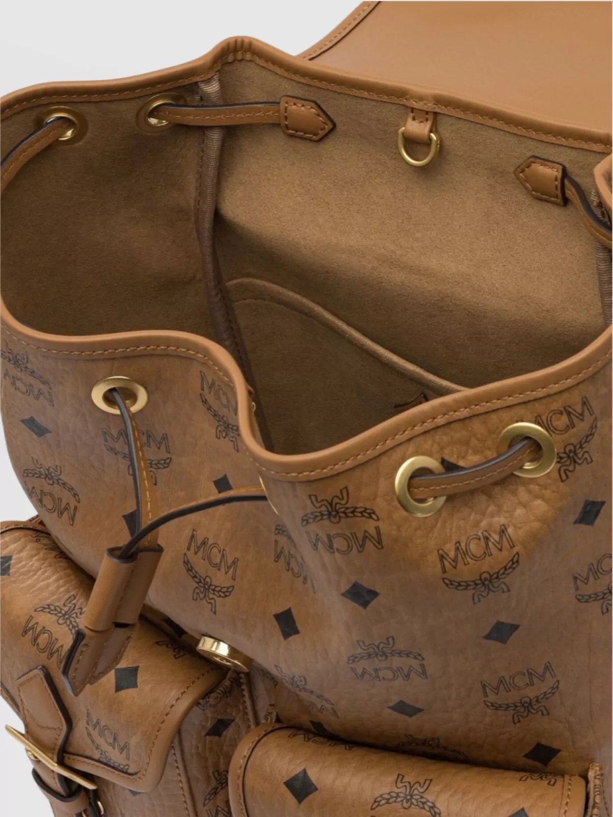 Mcm Straps Adjustables Front Pockets Top Handle