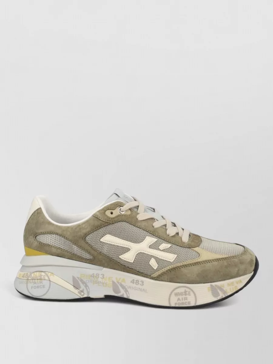 Premiata Paneled Low-Top Sneakers
