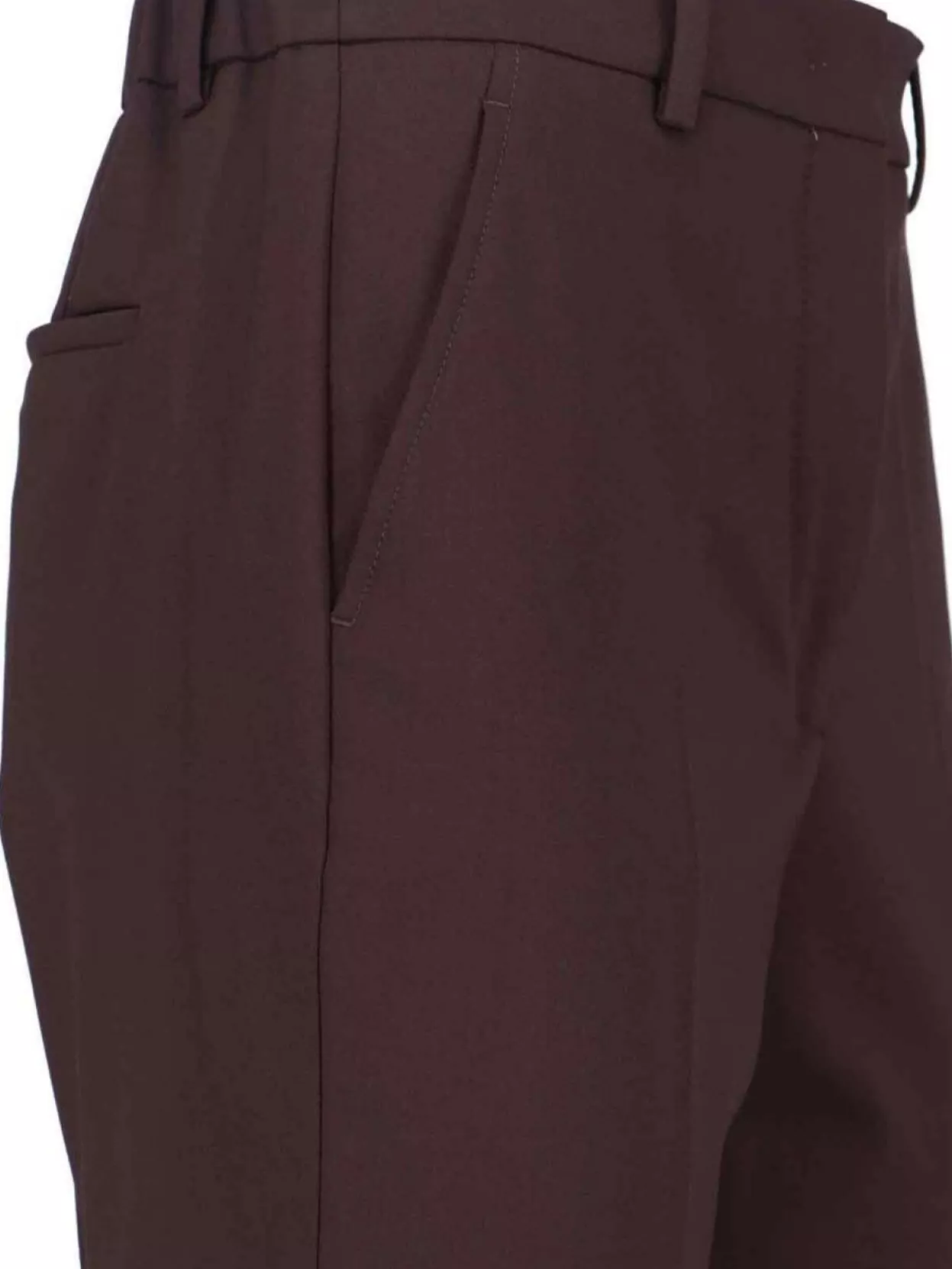 Incotex Straight Leg Trousers With Belt Loops And Pockets In Burgundy