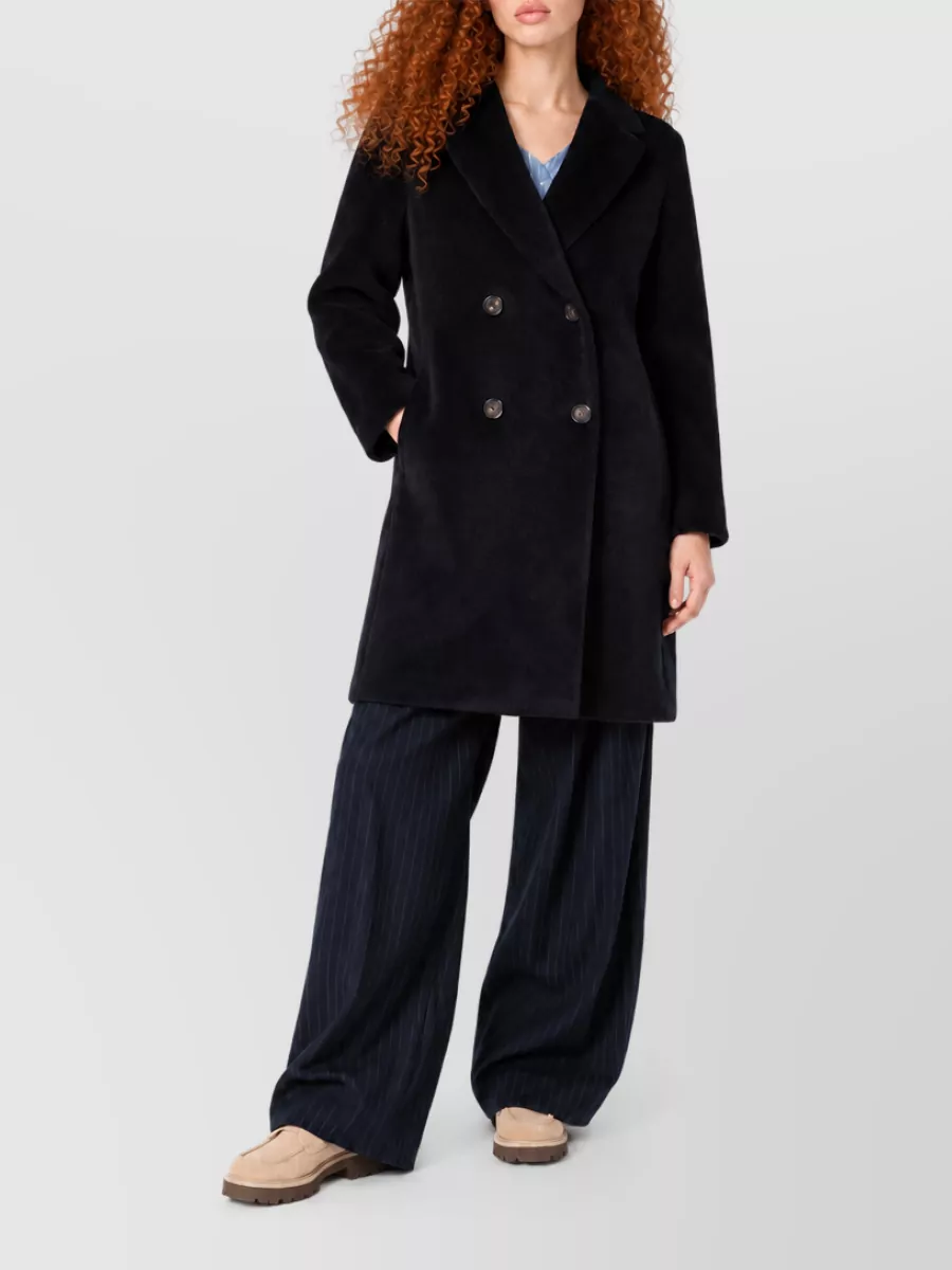S Max Mara Alpaca Virgin Wool Fitted Jacket