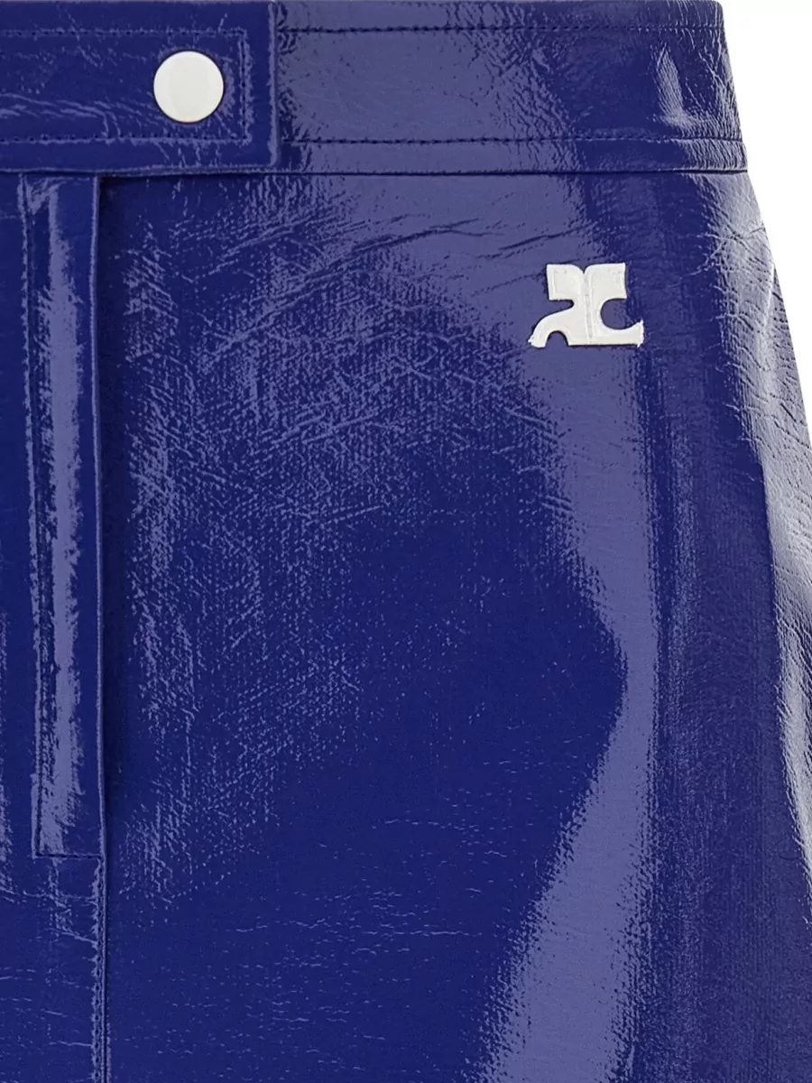 Courrèges Vinyl High-Rise Mini Skirt
