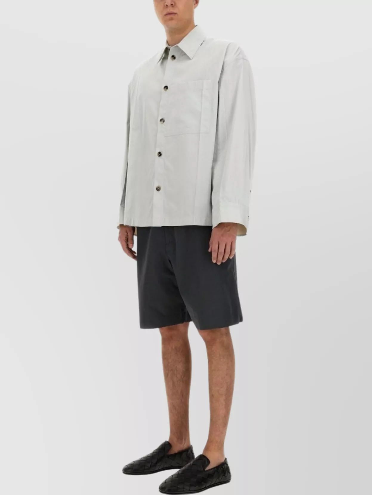 Bottega Veneta Comfortable Cotton Shorts Featuring Side Slits