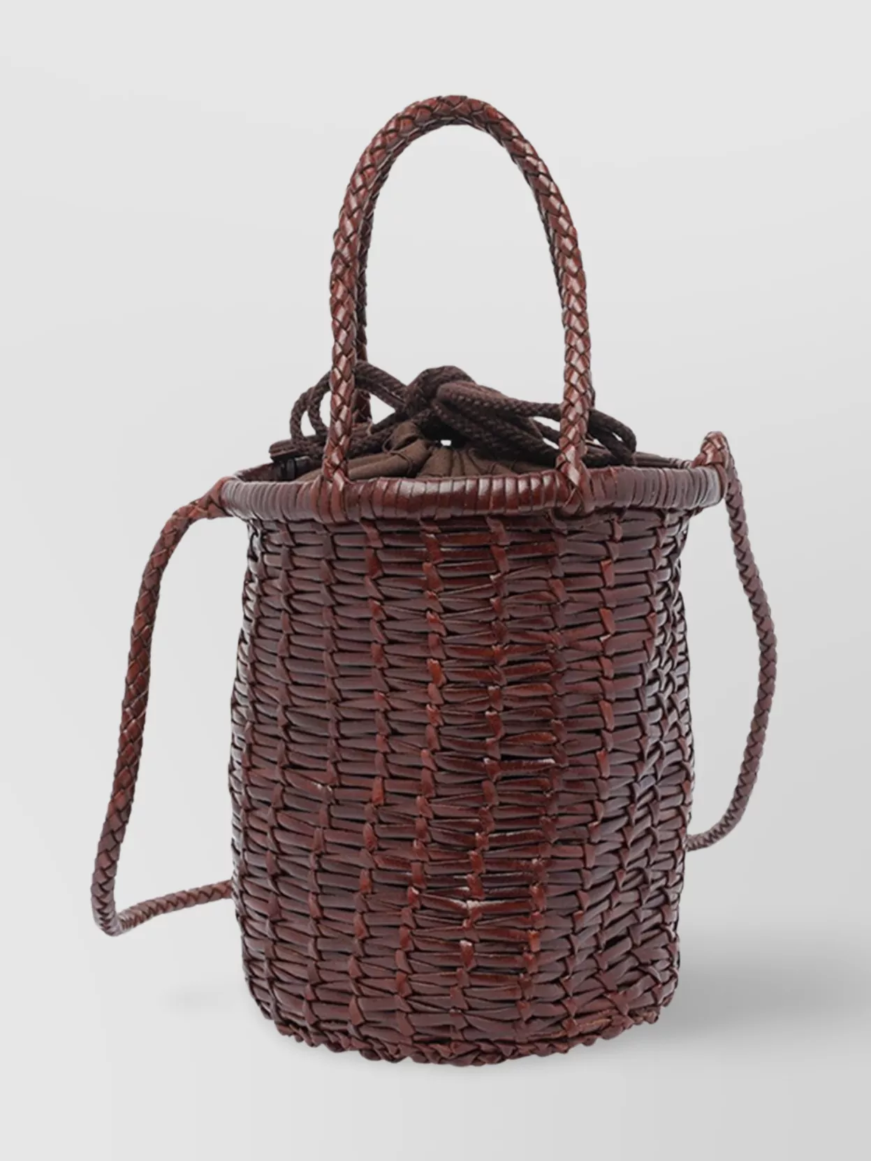 Dragon Diffusion Woven Texture Shoulder Bag With Dual Handles