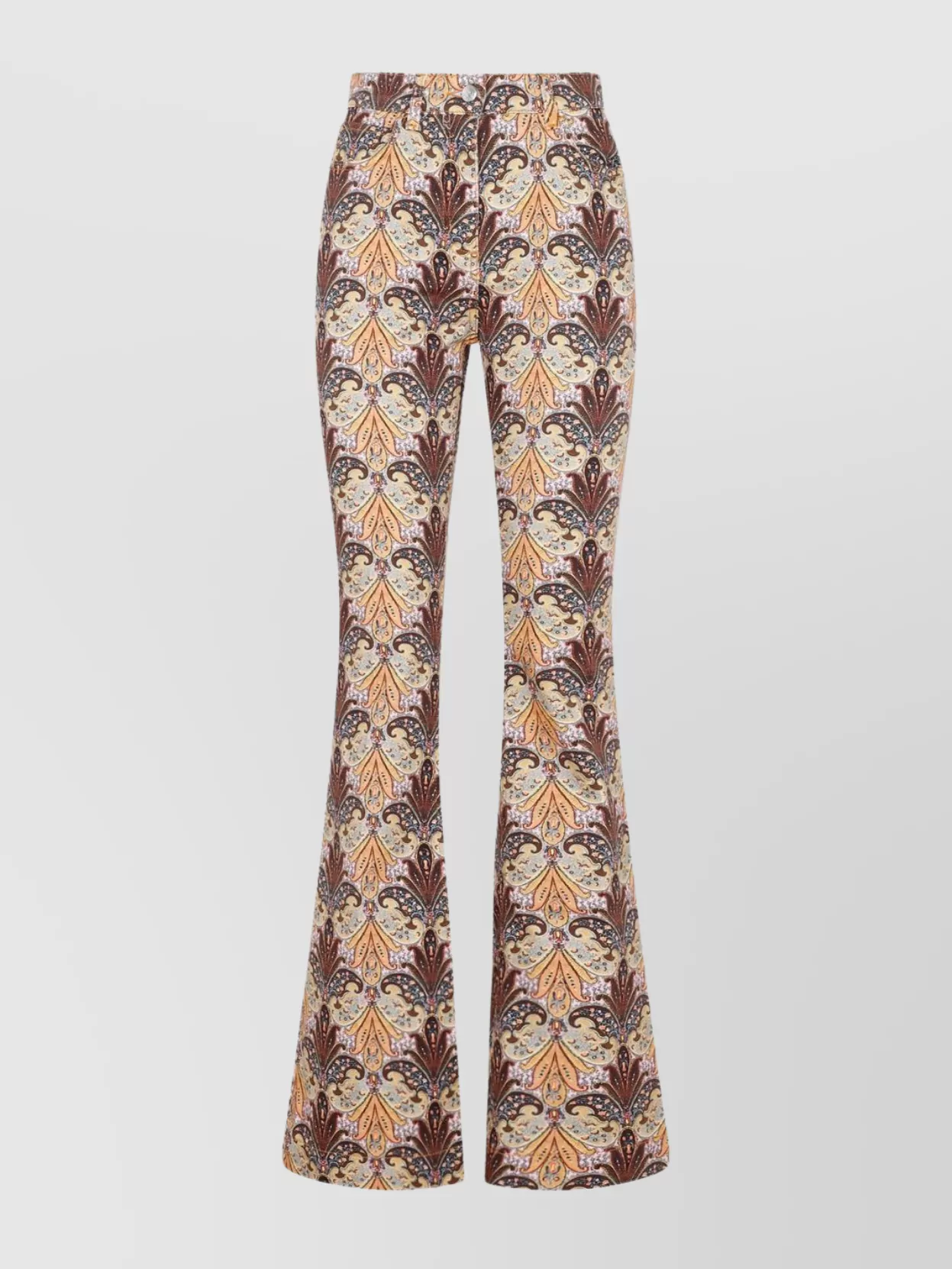 Etro 5 Pockets Flared High Waist Pants