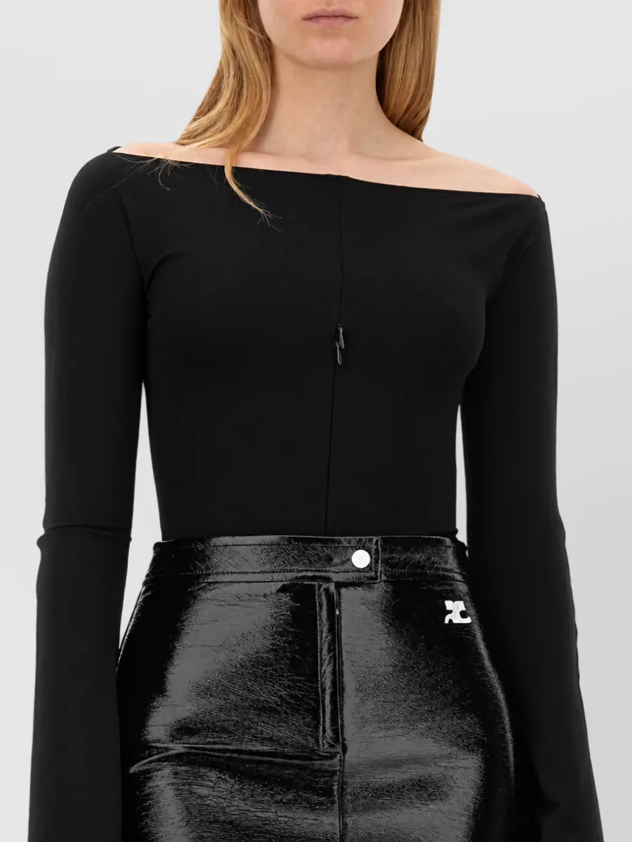 Courrèges Cotton Fitted Skirt