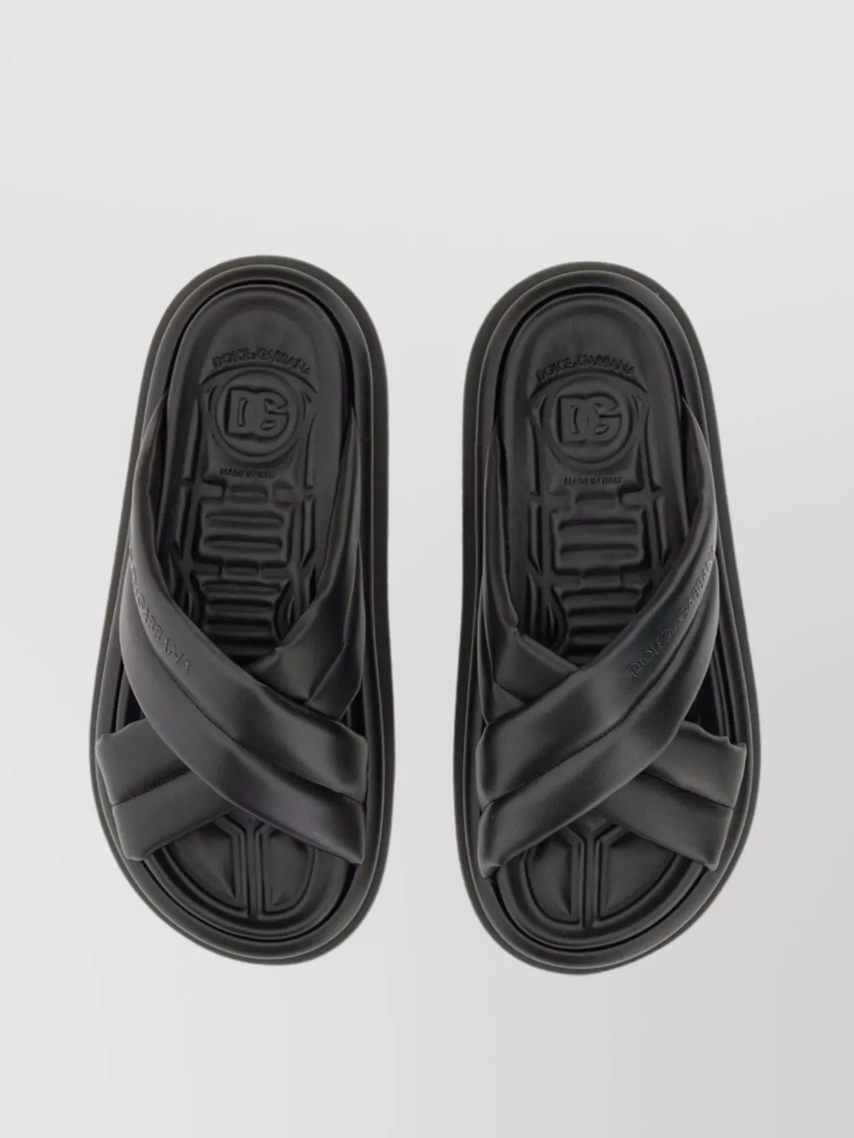 Dolce&Gabbana Cross Strap Flat Sandal