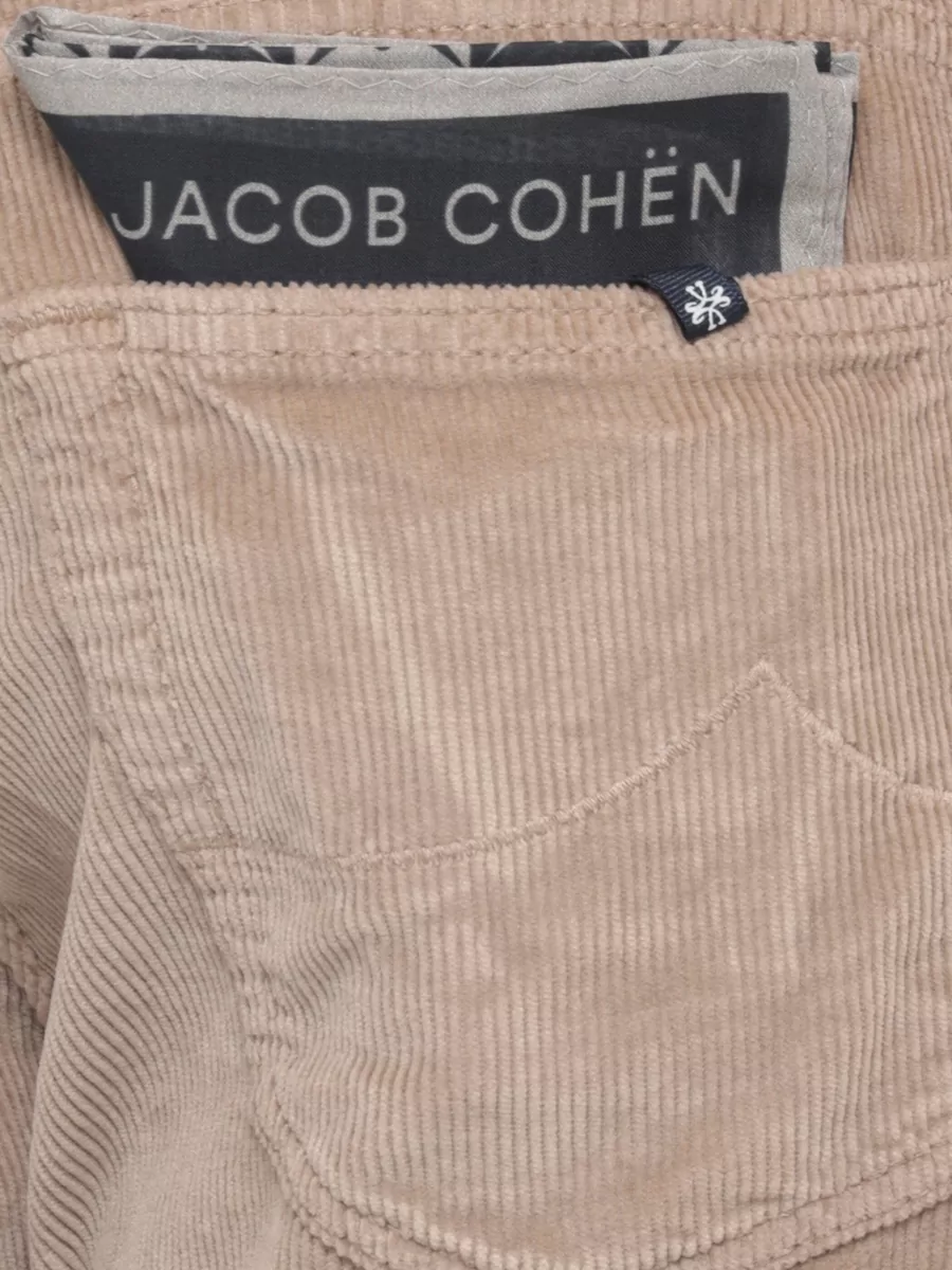 Jacob Cohen Mens Straight Corduroy Cotton Trousers Handkerchief