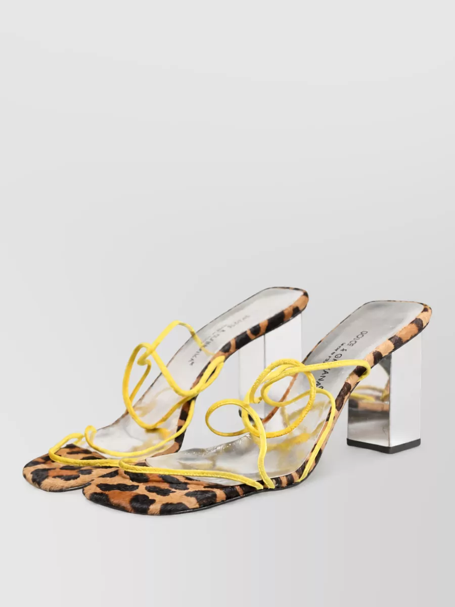 Dolce&Gabbana leather block heel mules